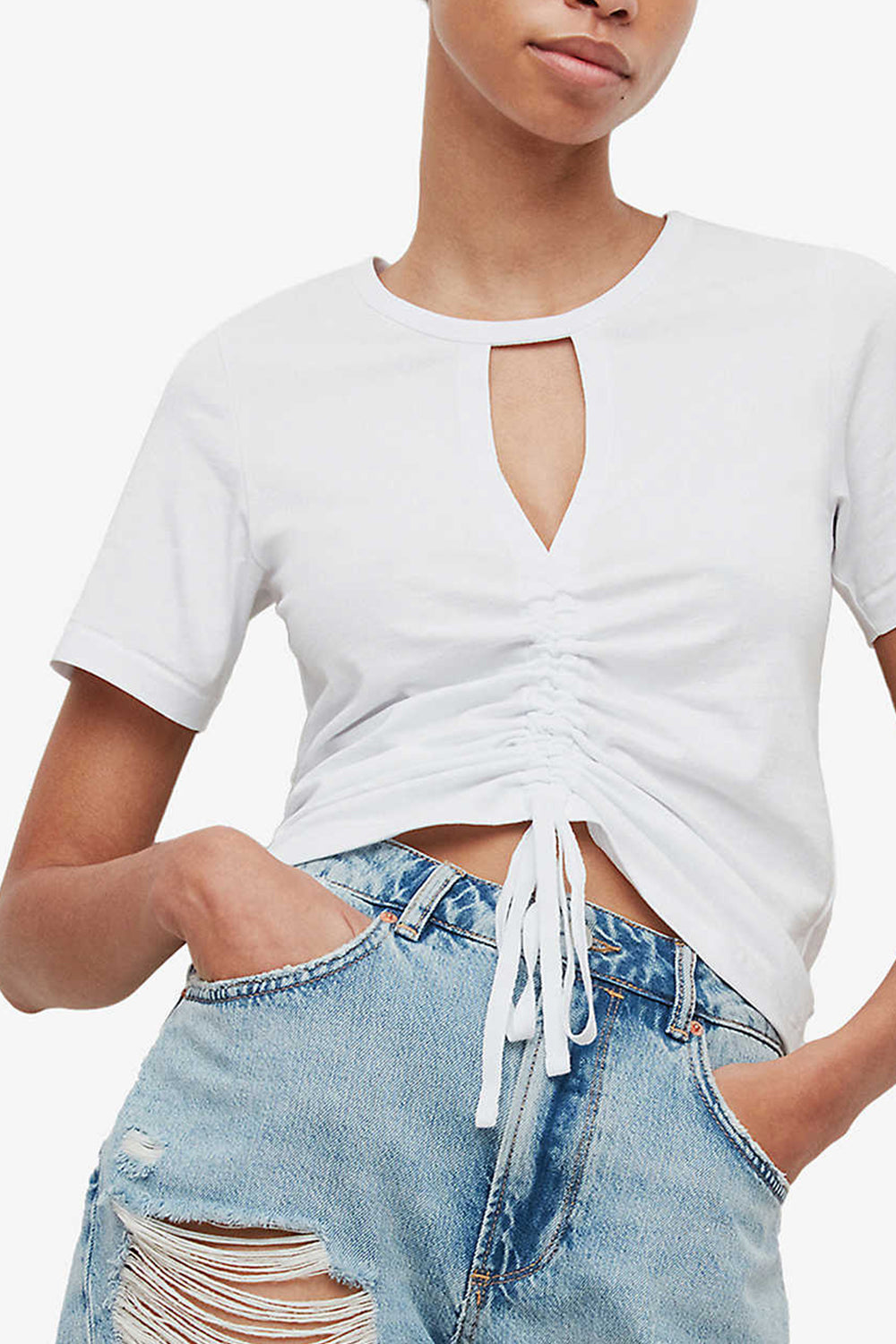 Keyhole ruched Top – Styched Fashion
