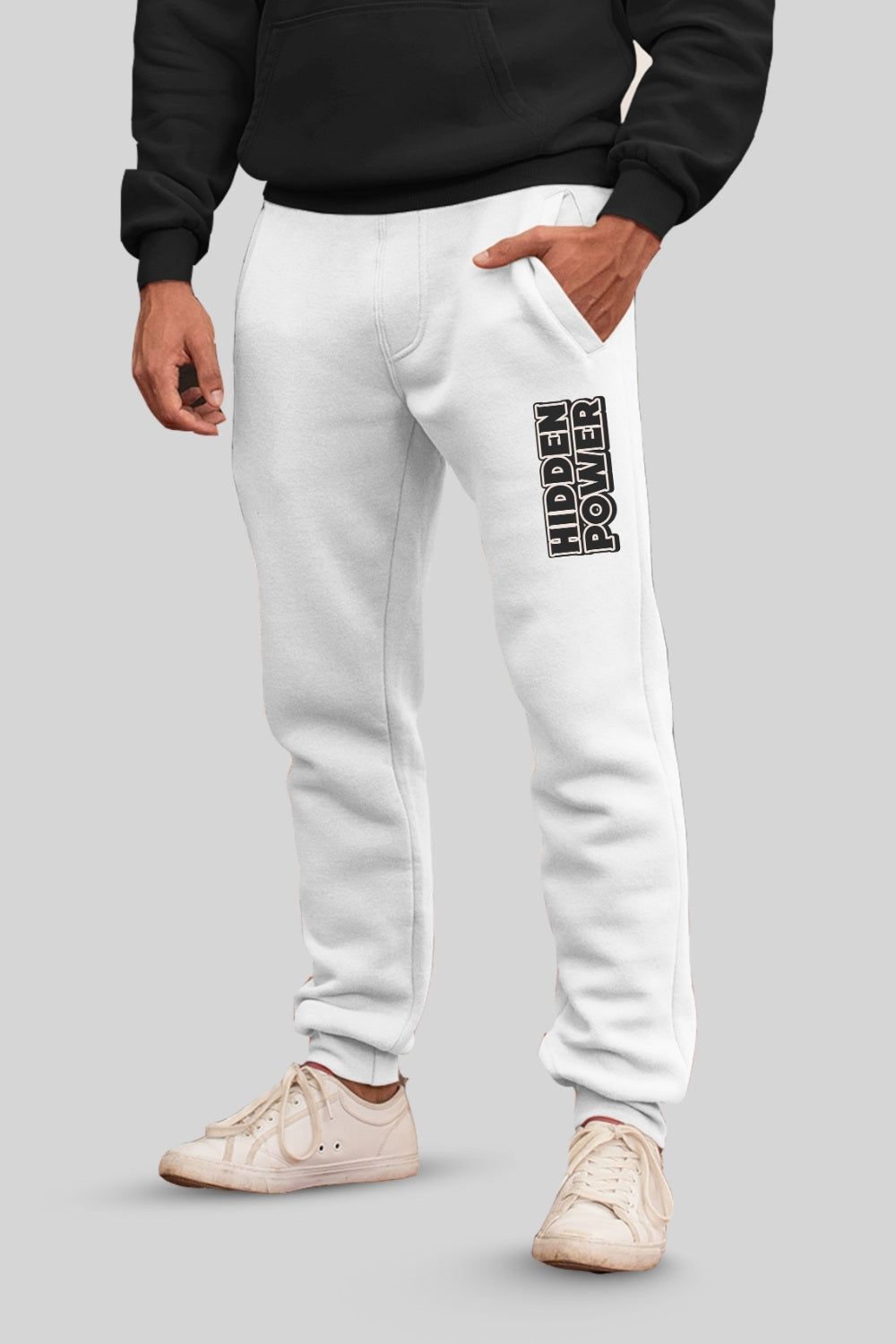 Hidden Power White Jogger