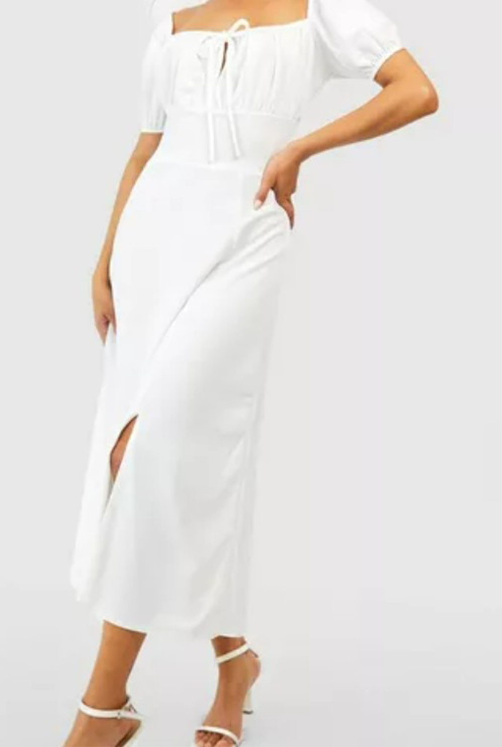 Trendy White Dress - Main Image