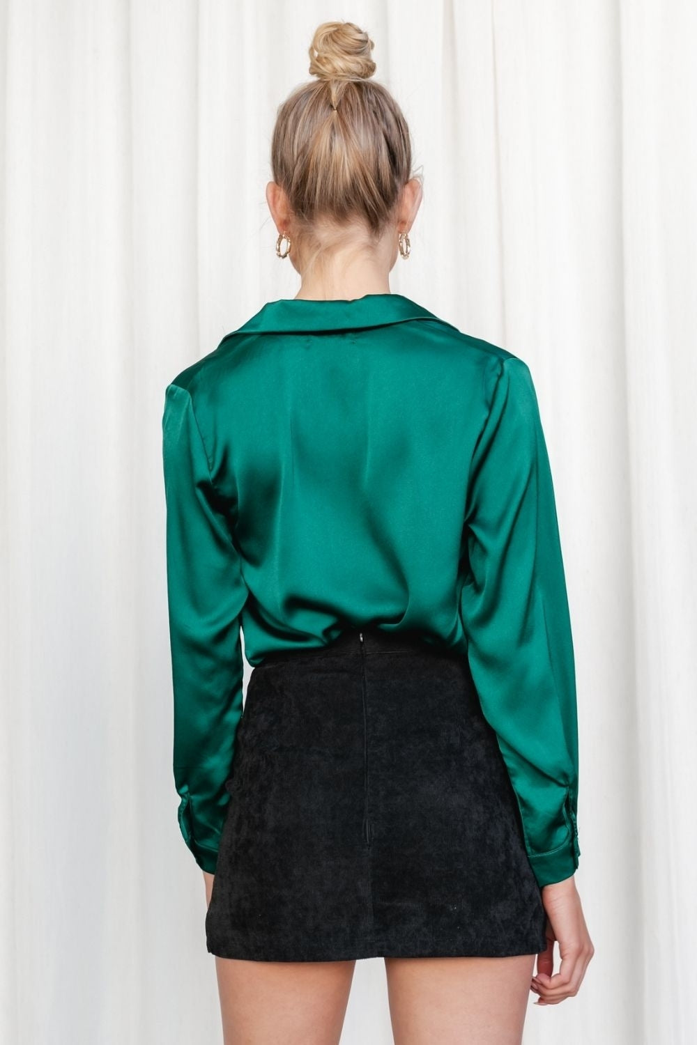 Back To Green Satin Shirt