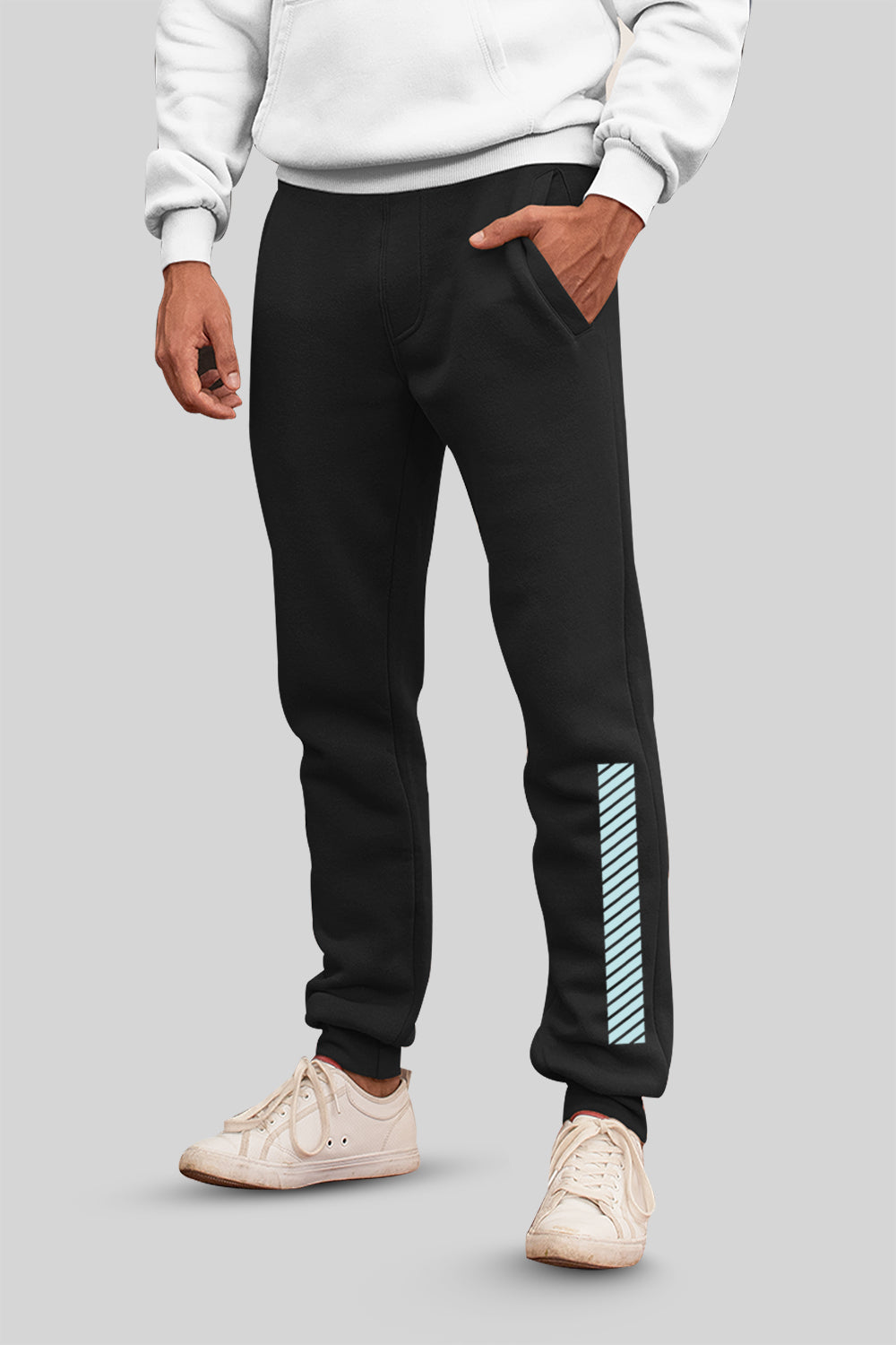 Bars Print Black Jogger