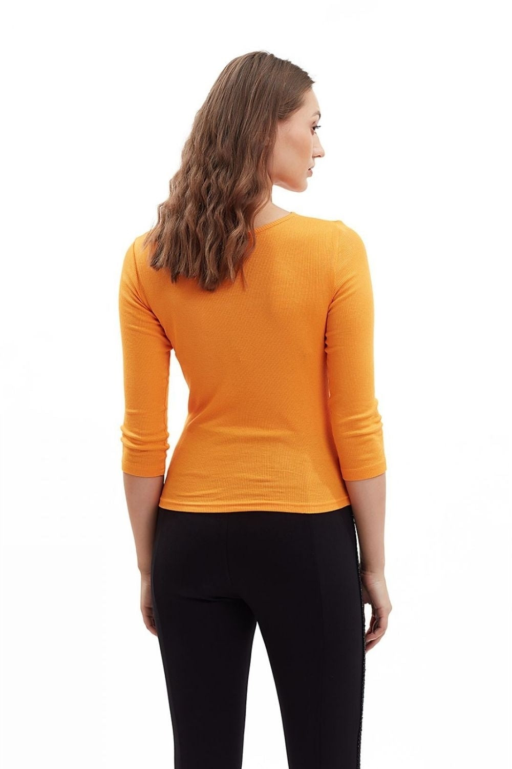 Cut Out Front Orange Top