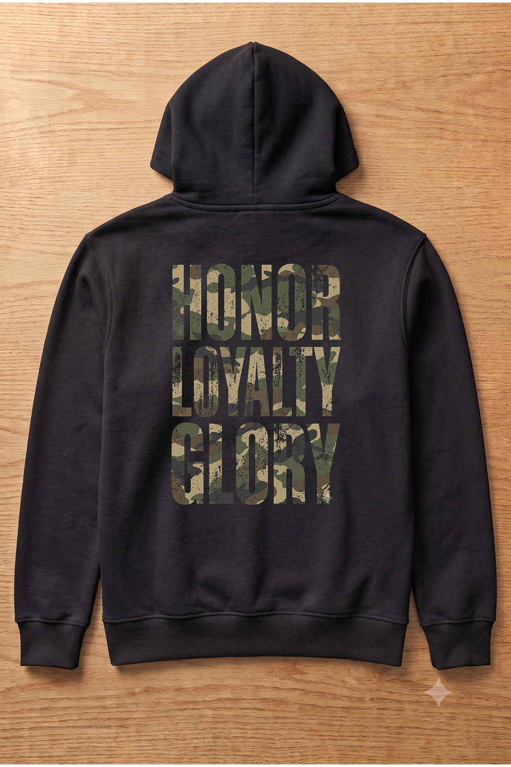 Honor Loyalty Black Non Zipper Hoodie