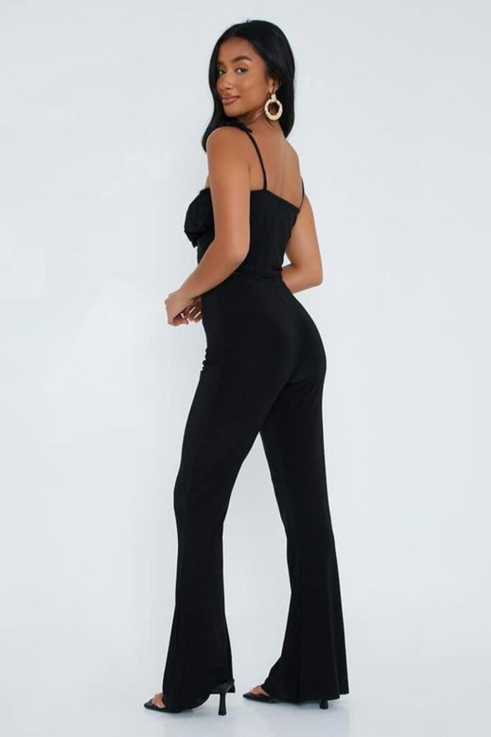 Tie Knot Straps Black Crop Top