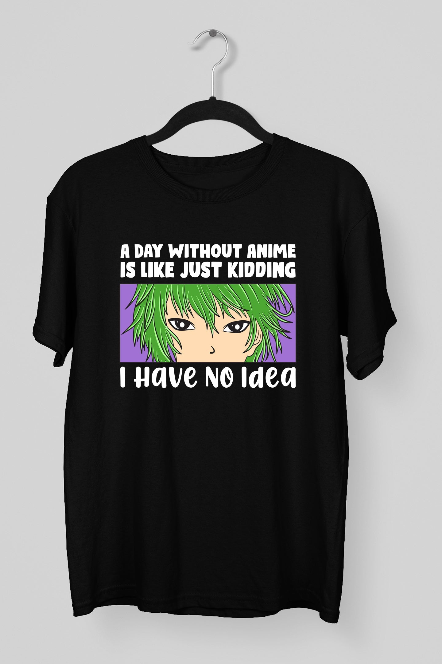 A Day Without Anime Black Tee
