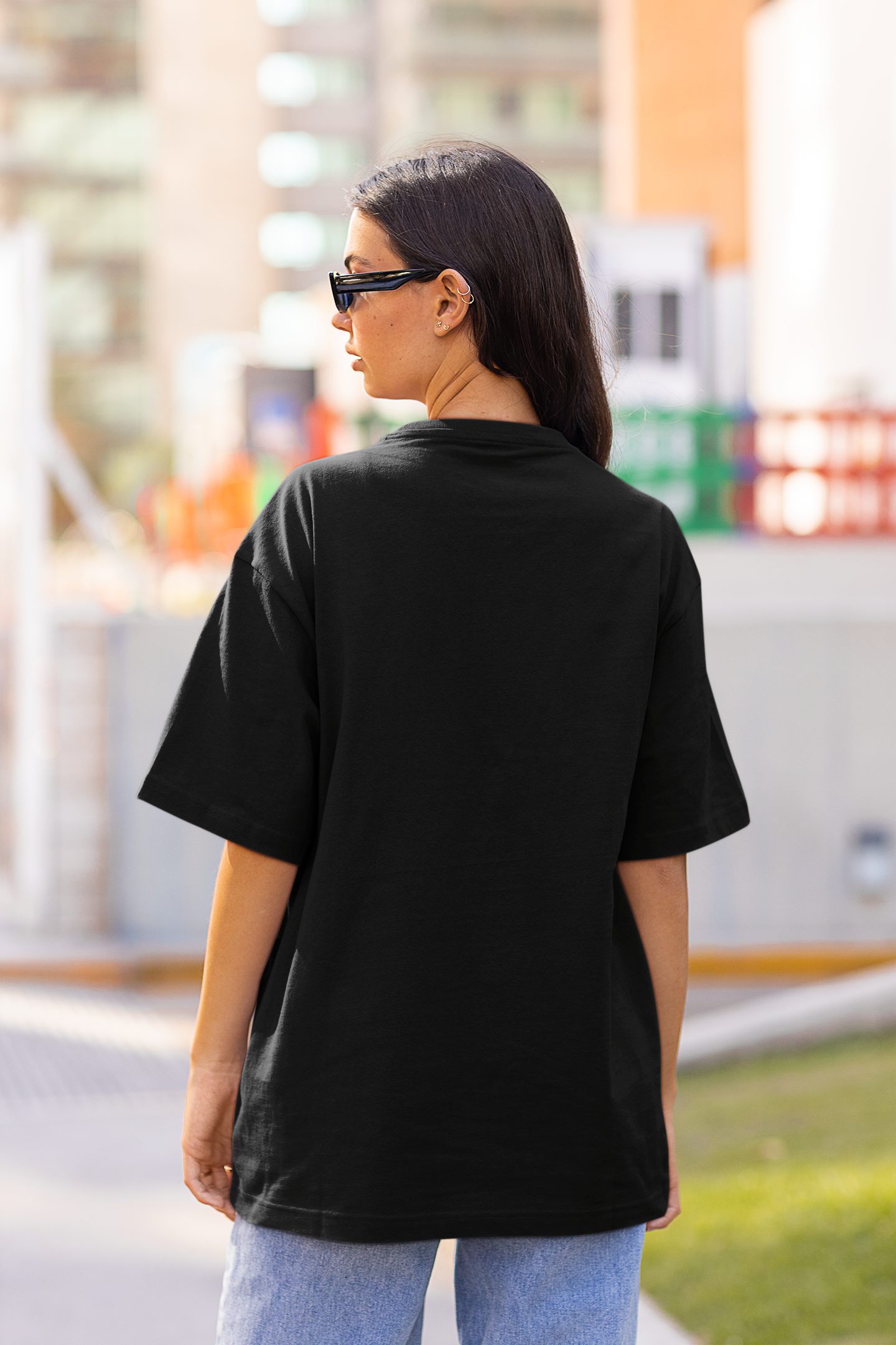 Paris Oversized Womens Tshirt Black