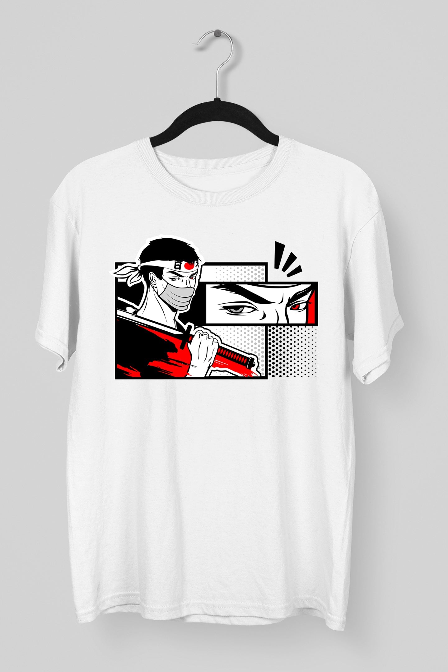 Red Eye Samurai White Tee