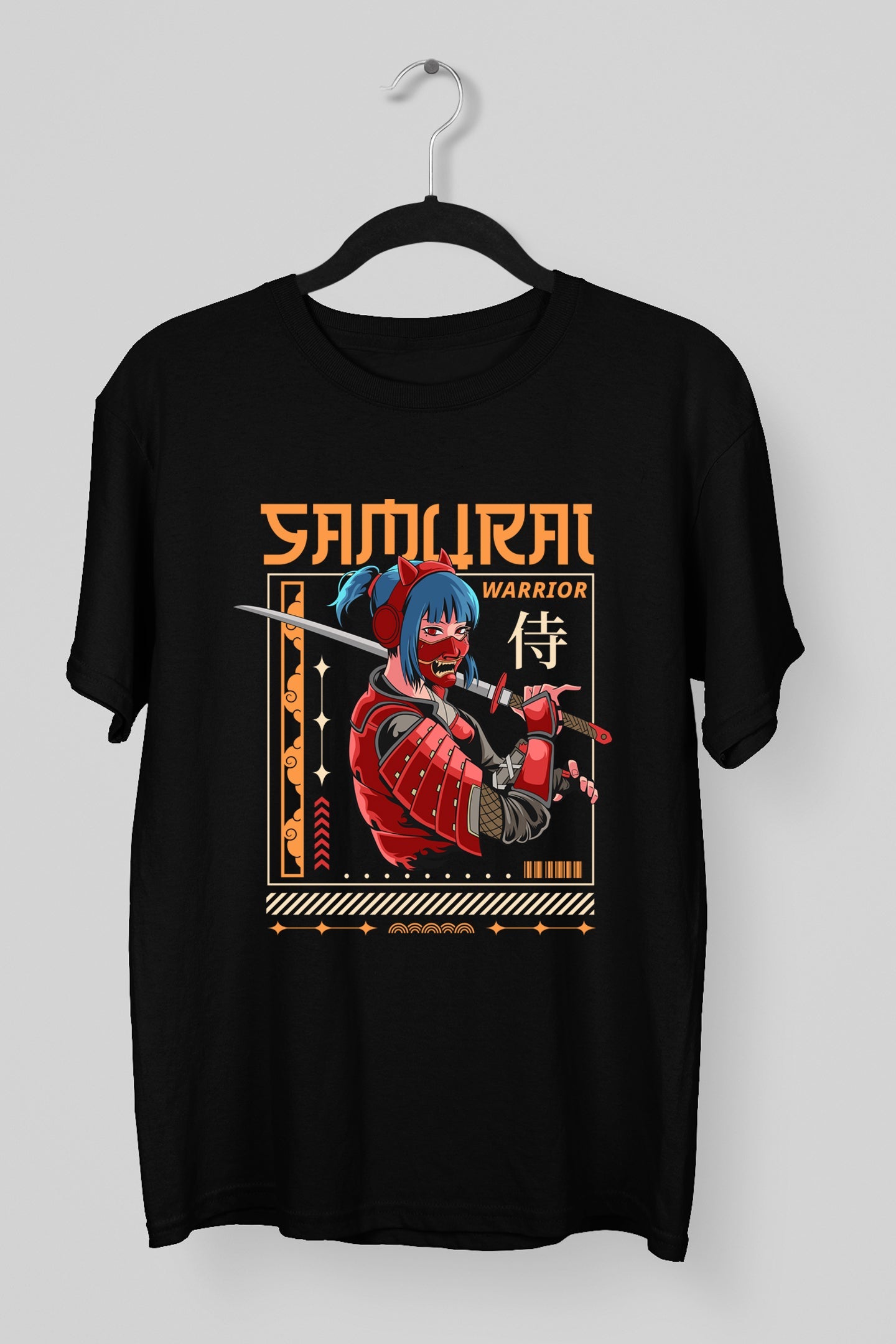 Samurai Warrior Black Tee