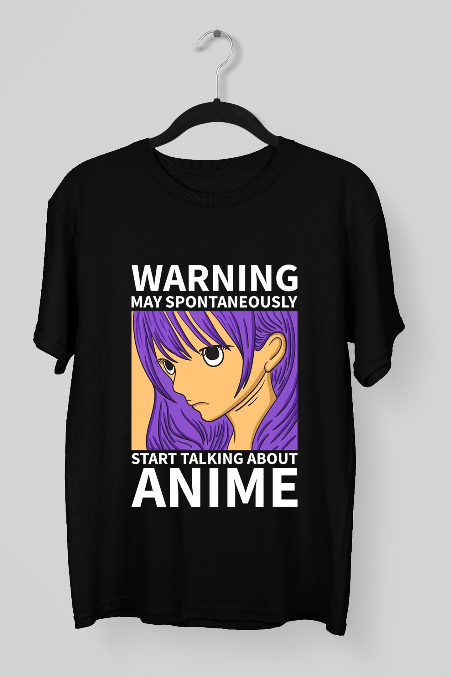 Start Talking About Anime Black Tee