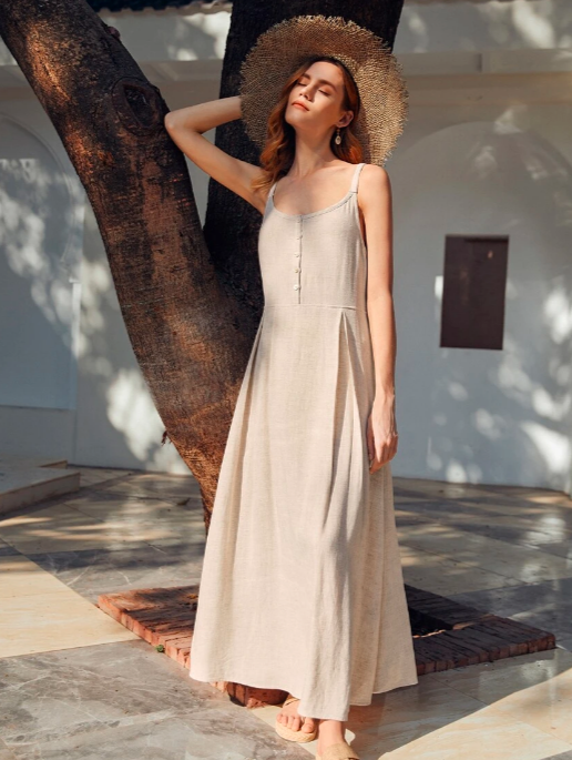 Beige clearance maxi dress
