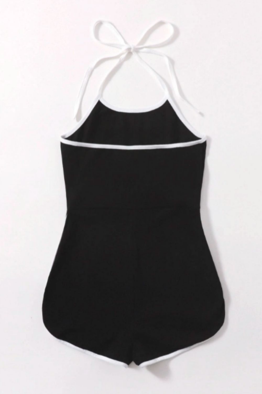 Contrast Binding Halter Romper