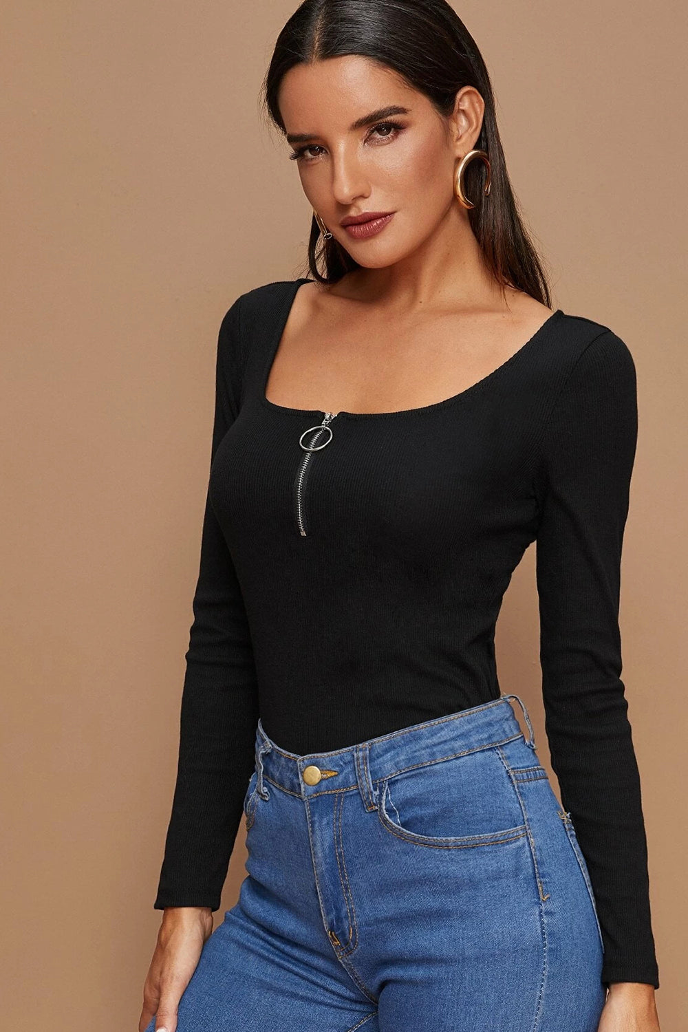 Deep Neck Top – Styched Fashion