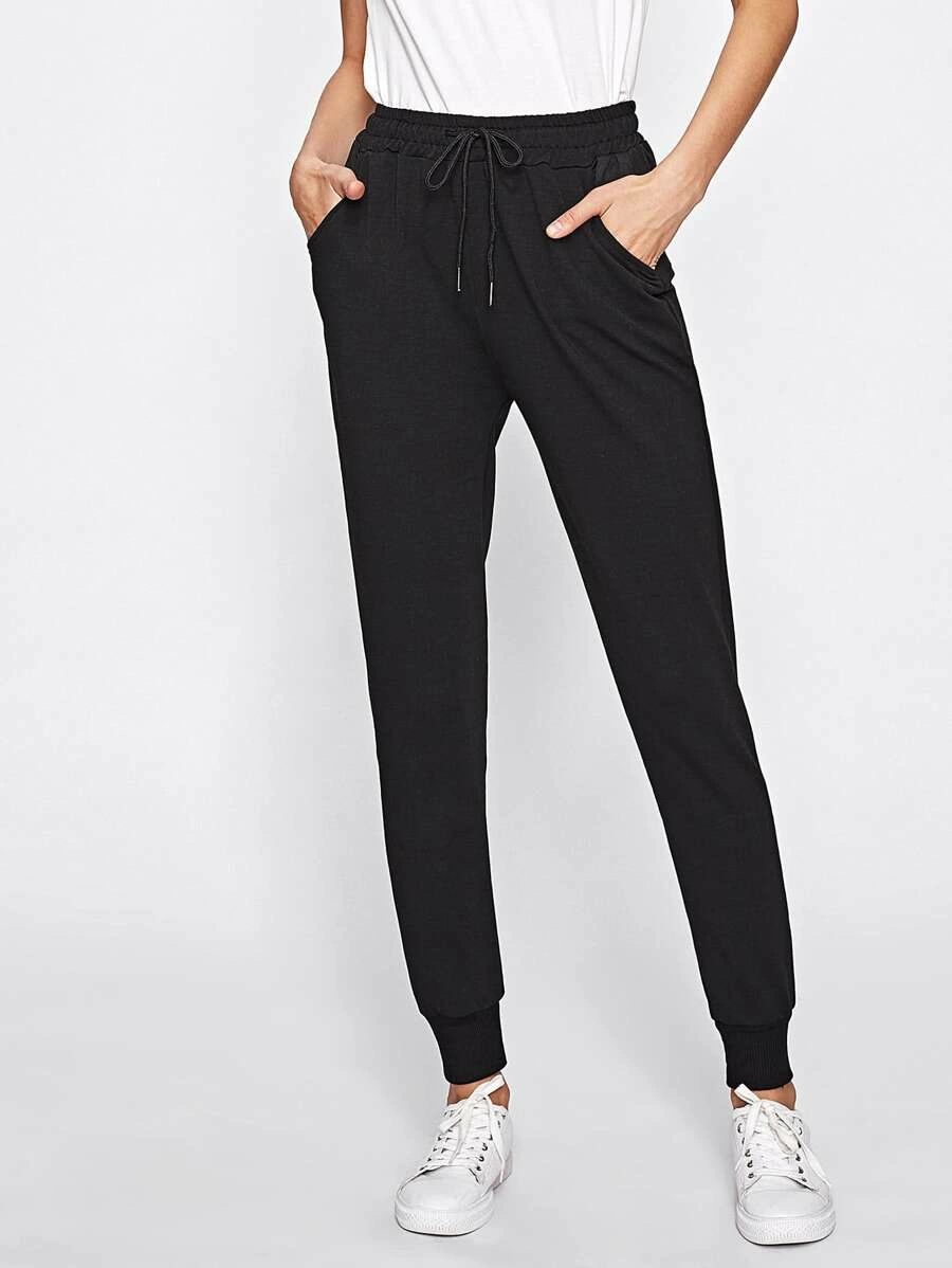 Drawstring Waist Pocket Side Sweatpants – Styched Fashion