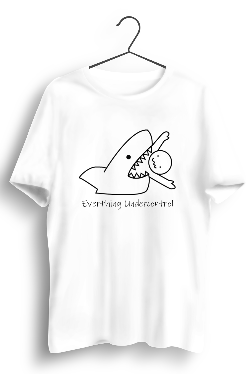 Everything Under Control Graphic Printed White Tshirt