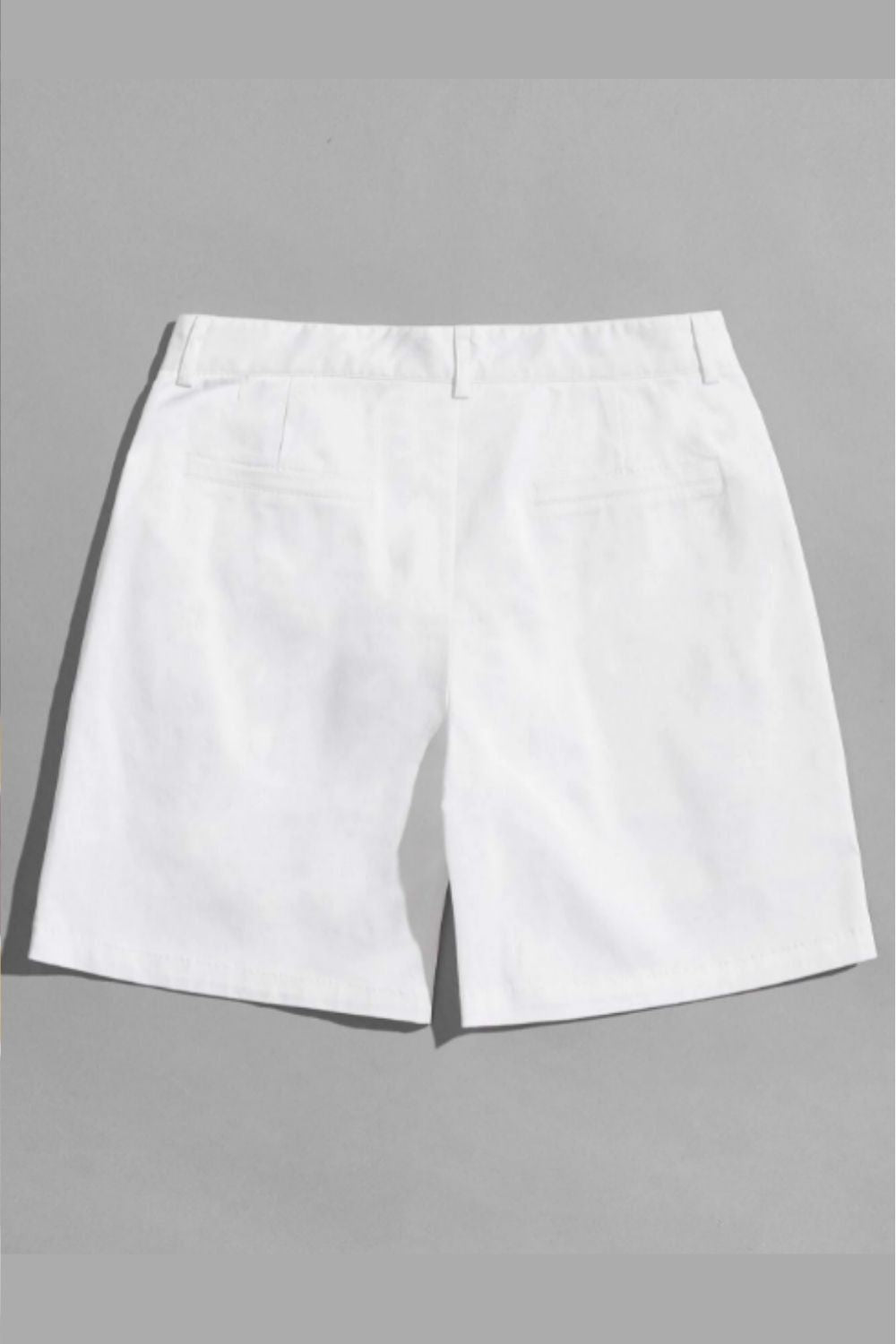 Men Zipper Fly Solid Shorts
