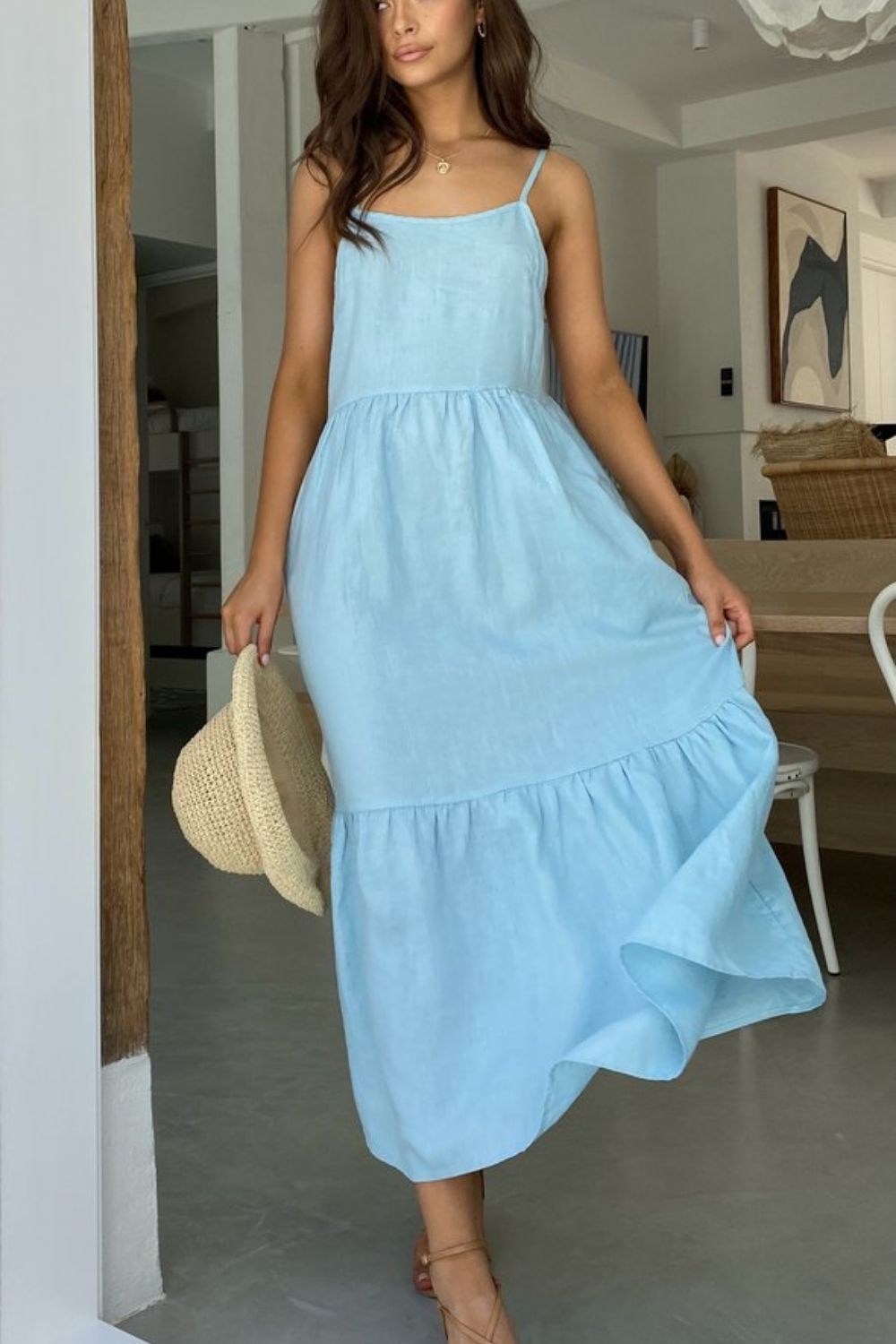 Pastel Blue Relaxed Dress – Styched Fashion