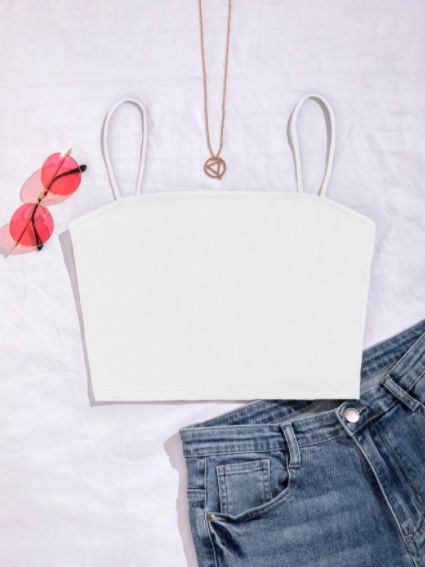 Crop Top White - TBY042-White - T-shirts