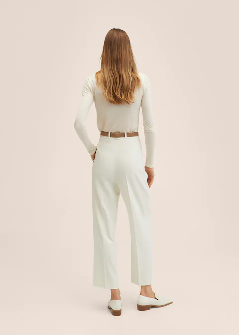 Pocket Poly Straight Trousers