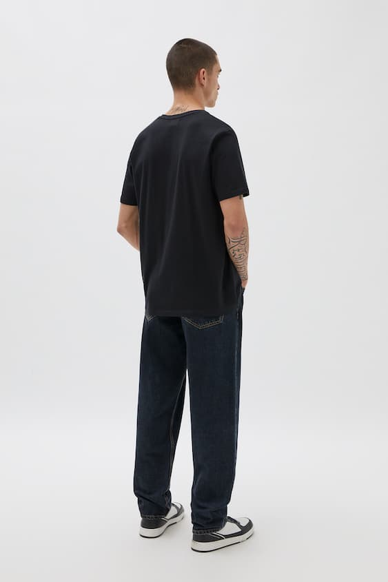 Short Sleeve Button-Neck T-Shirt