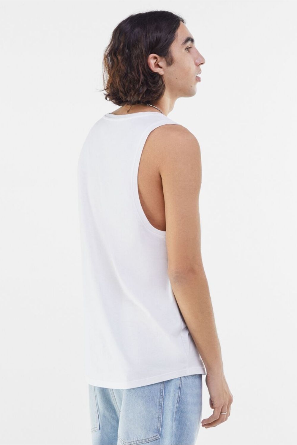 Sleeveless White Tshirt