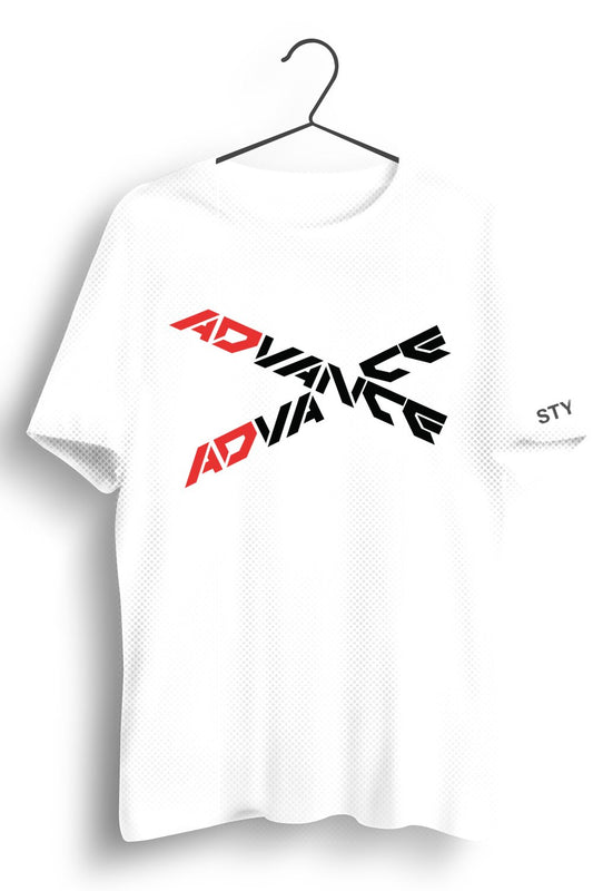 Advance Printed White Dry Fit Tee