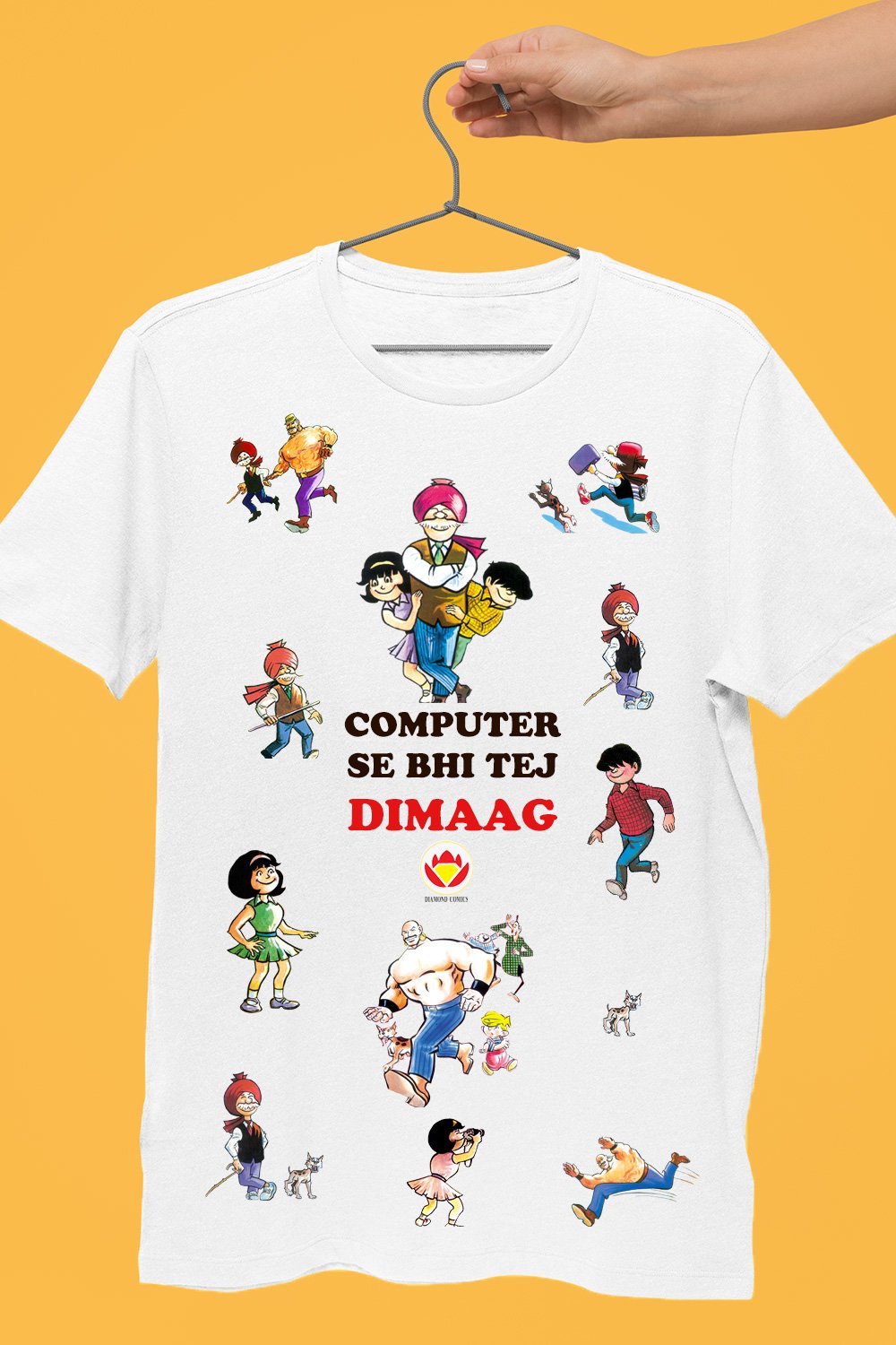 Chacha Chaudhary Assorted White Tshirt