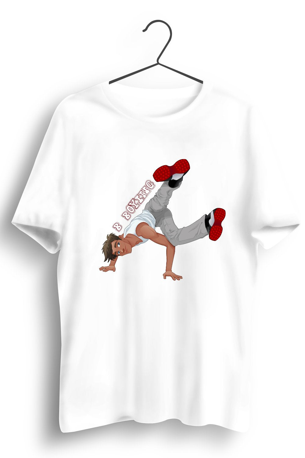 B Boying Graphic Printed White Tshirt
