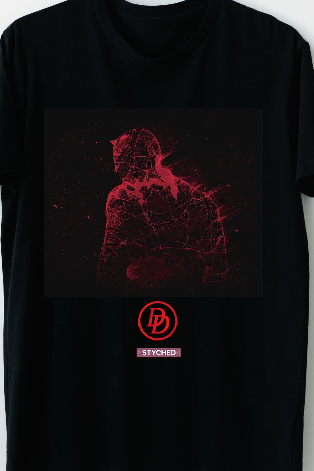 Daredevil - Red inked block printed TShirt