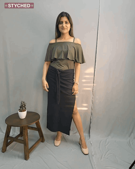 Olive Green Transformable Off Shoulder Cami Top