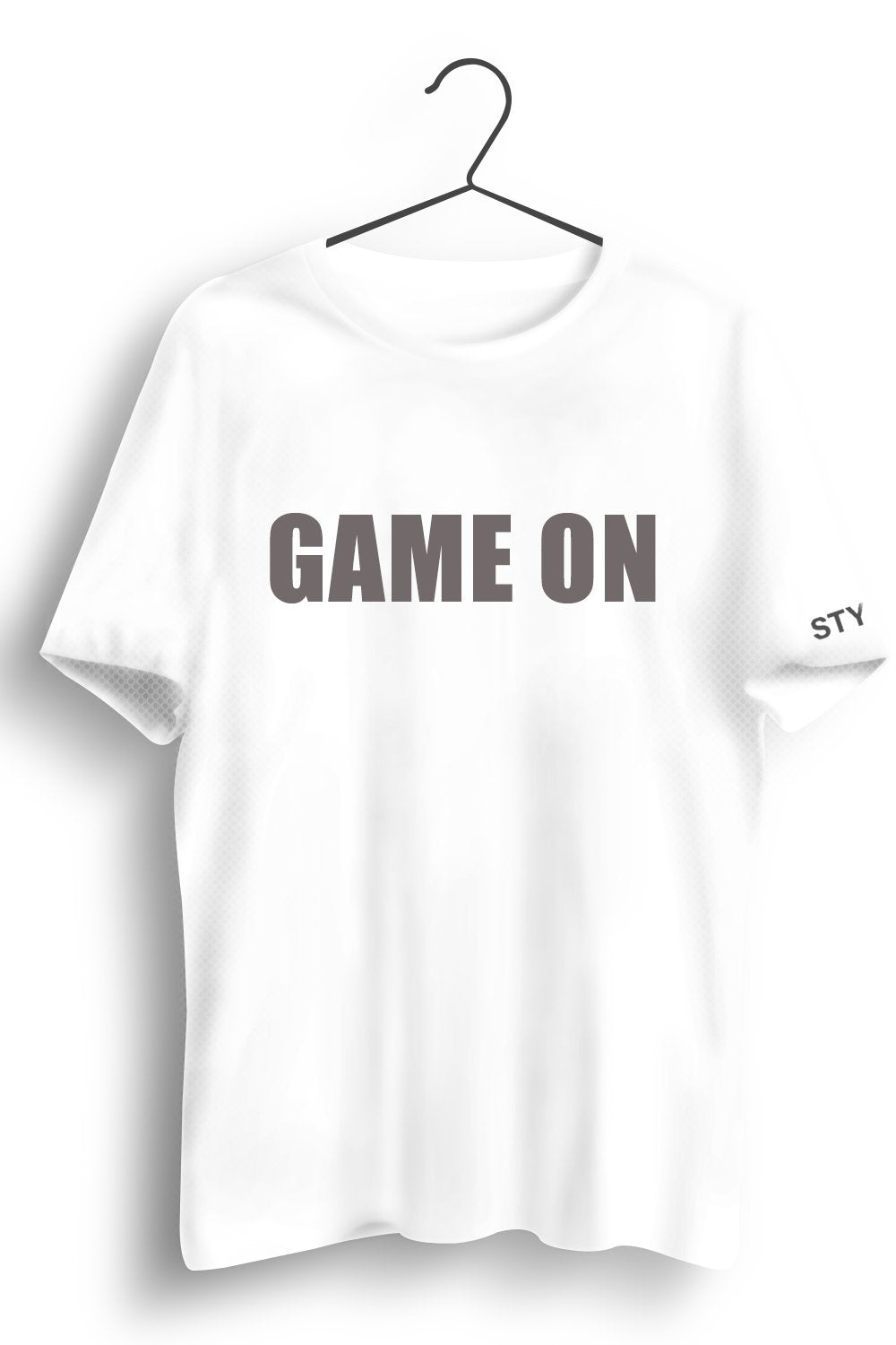 Game On Printed White Dry Fit Tee
