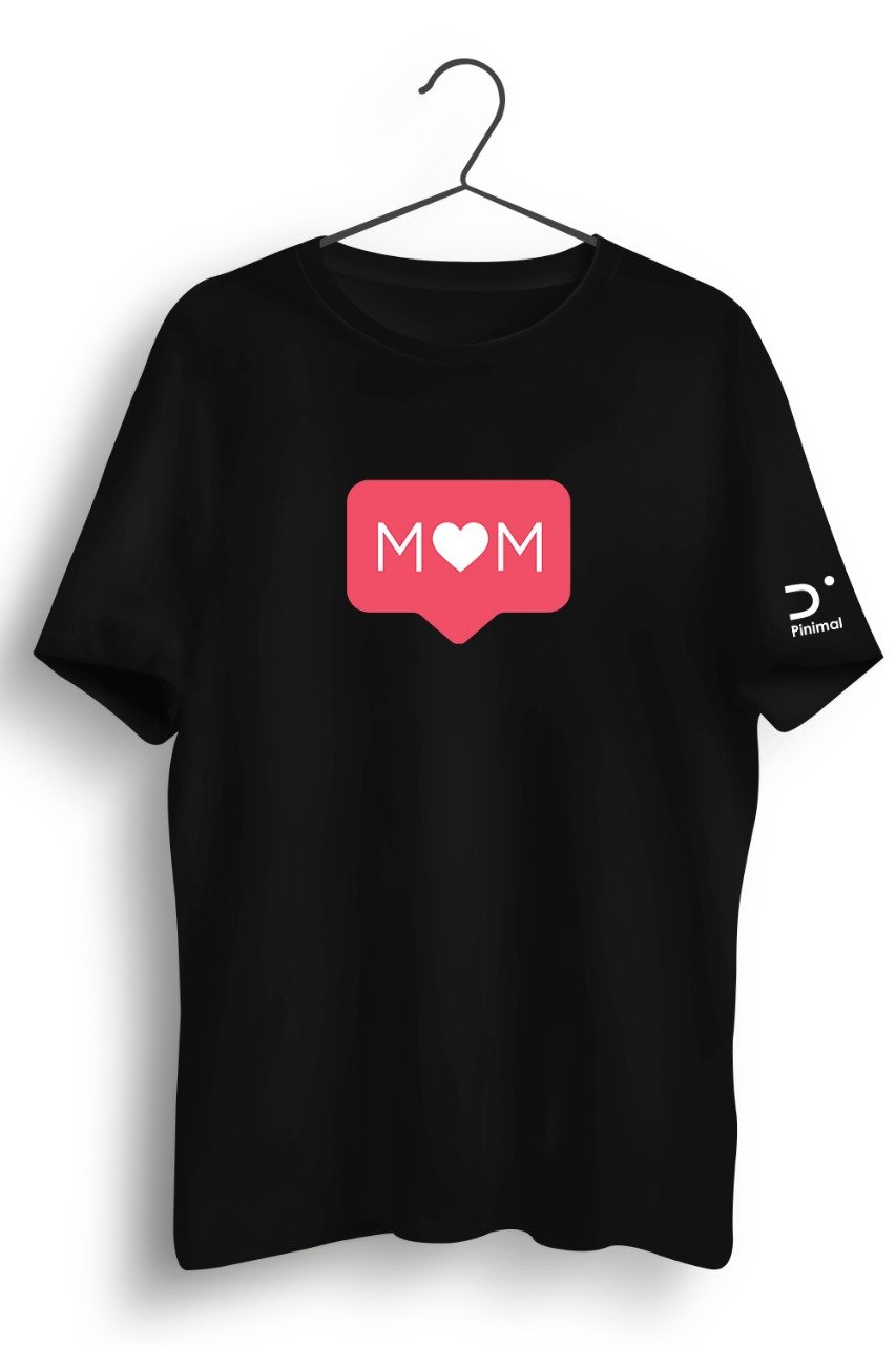 Mom Graphic Printed Black Tshirt
