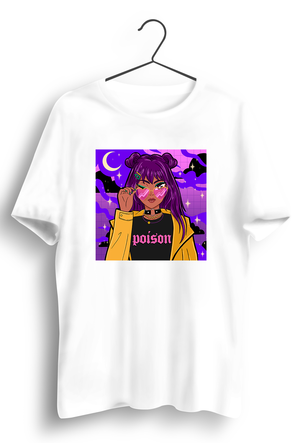 Poison Graphic Printed White Tshirt