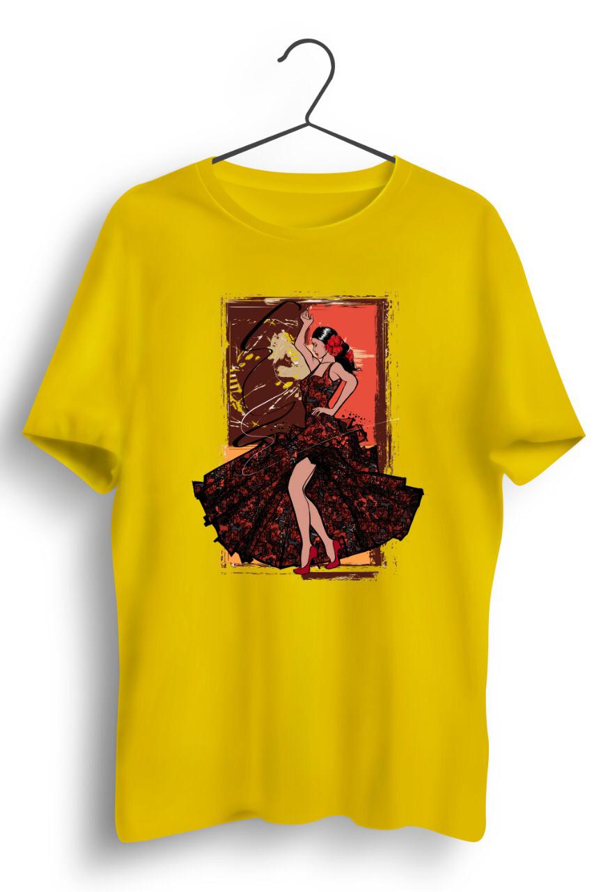 Salsa Print Yellow Unisex Tshirt