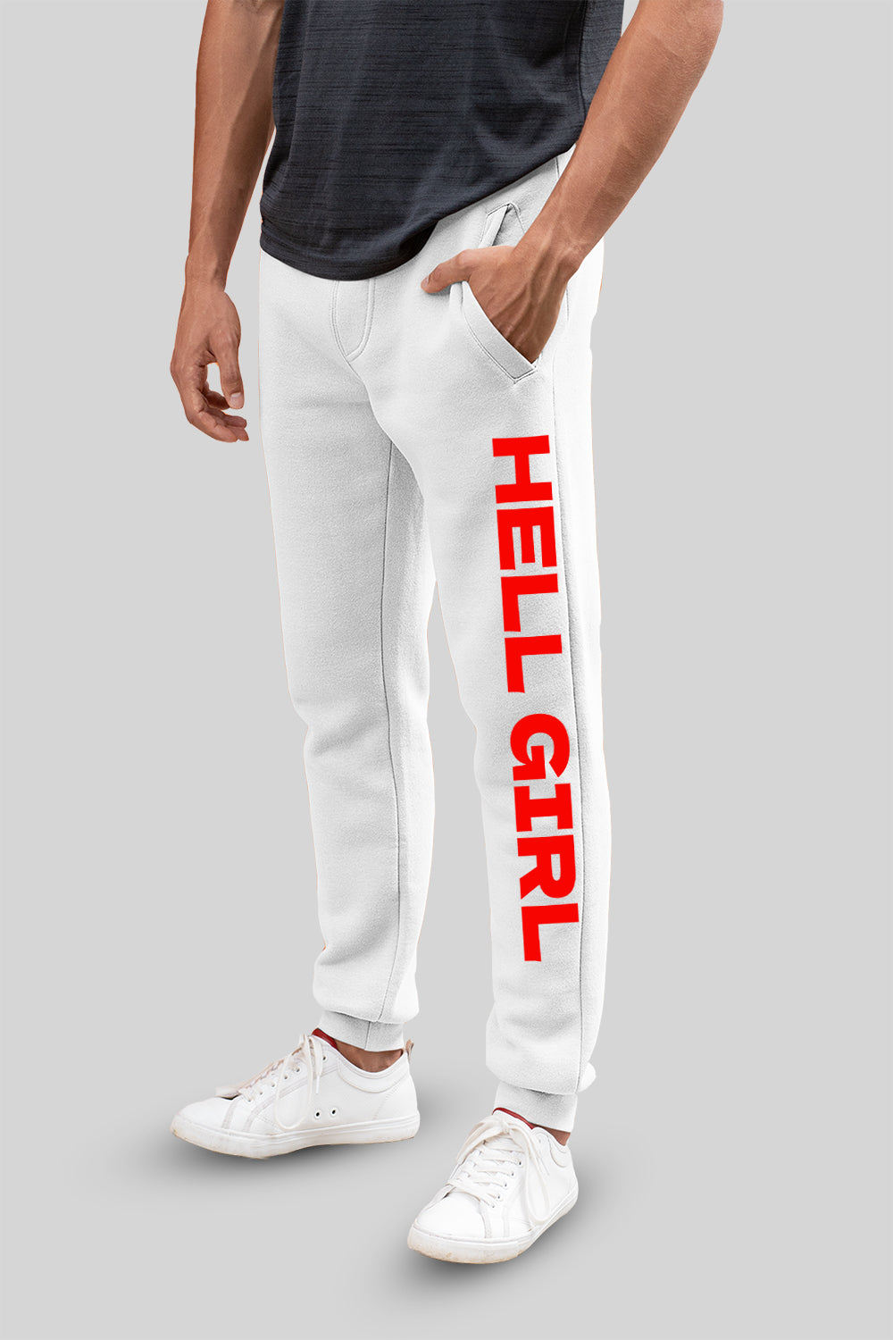Hell Girl White Jogger