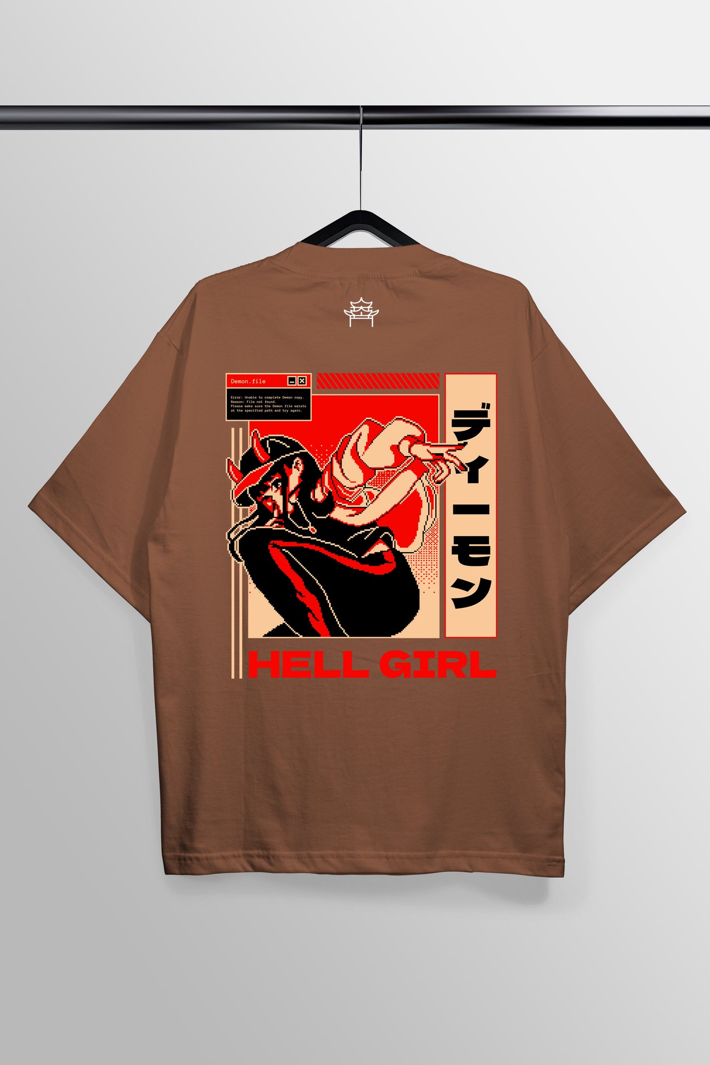 Hell Girl Brown Oversized Tee