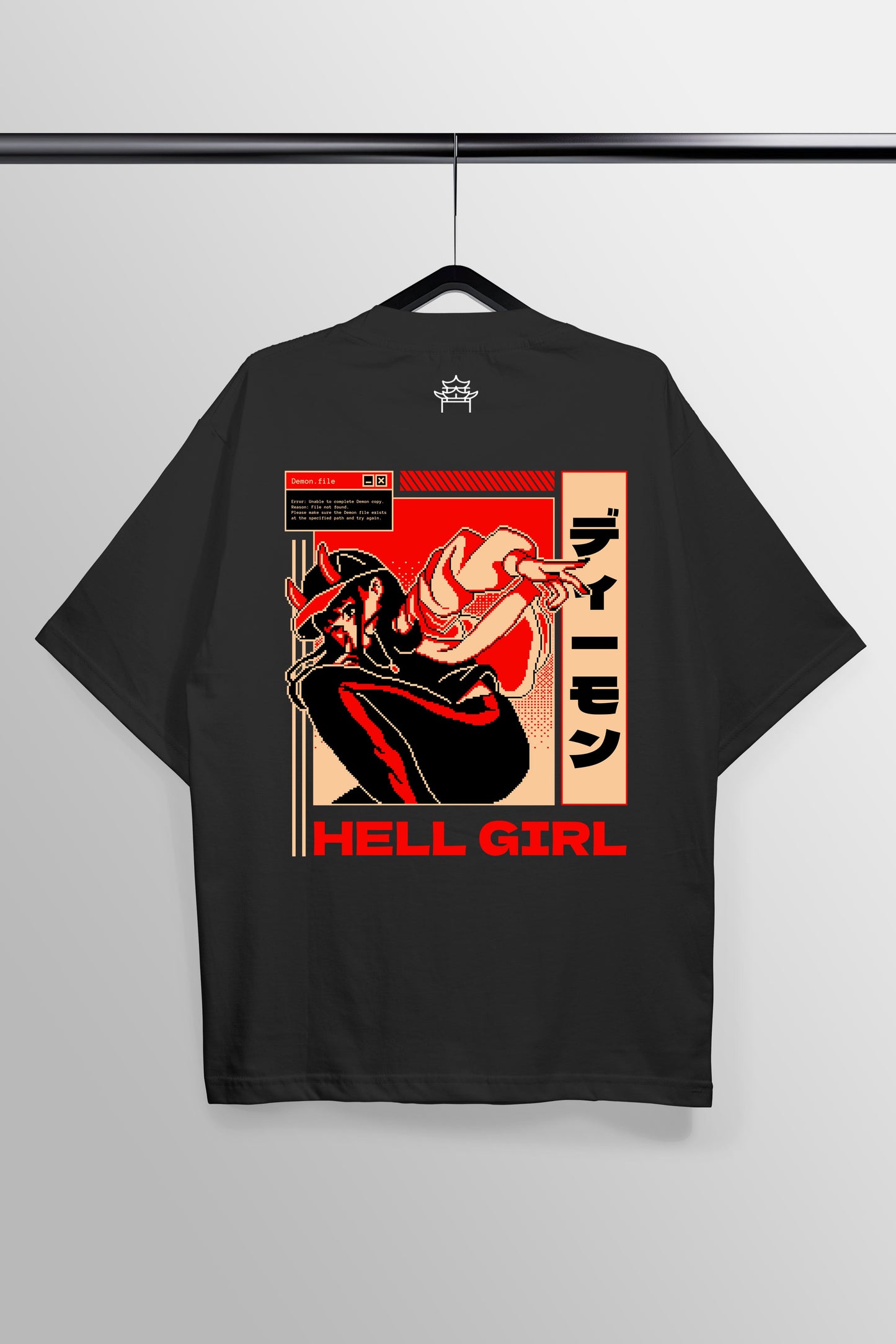 Hell Girl Black Oversized Tee