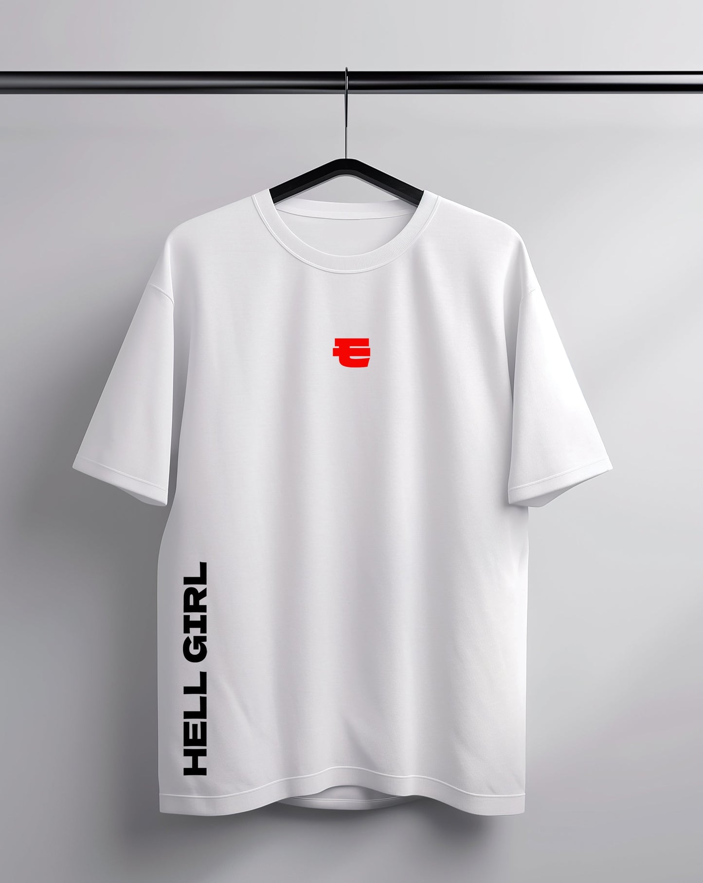 Hell Girl White Oversized Tee