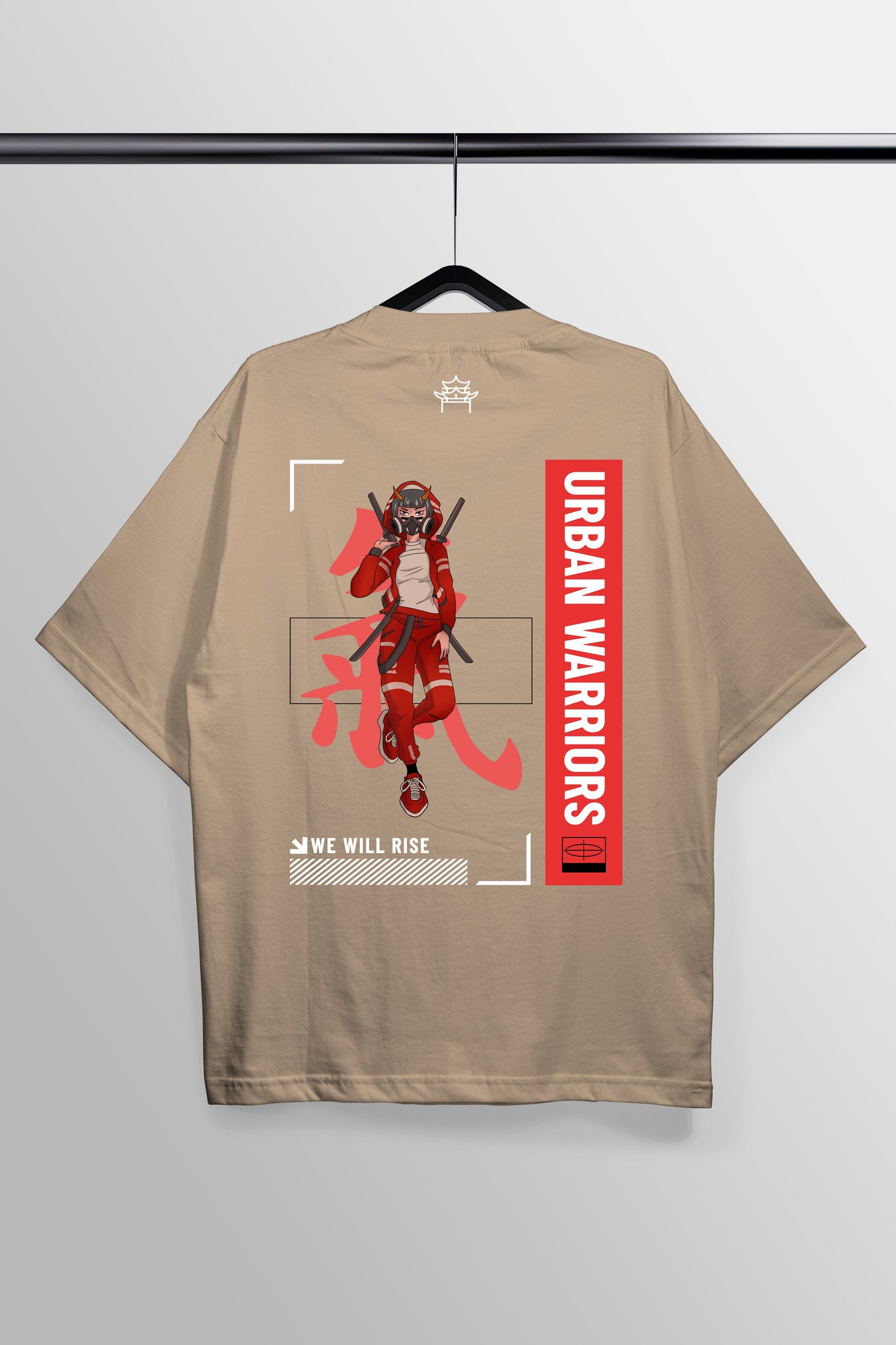 Urban Warriors Peach Oversized Tee