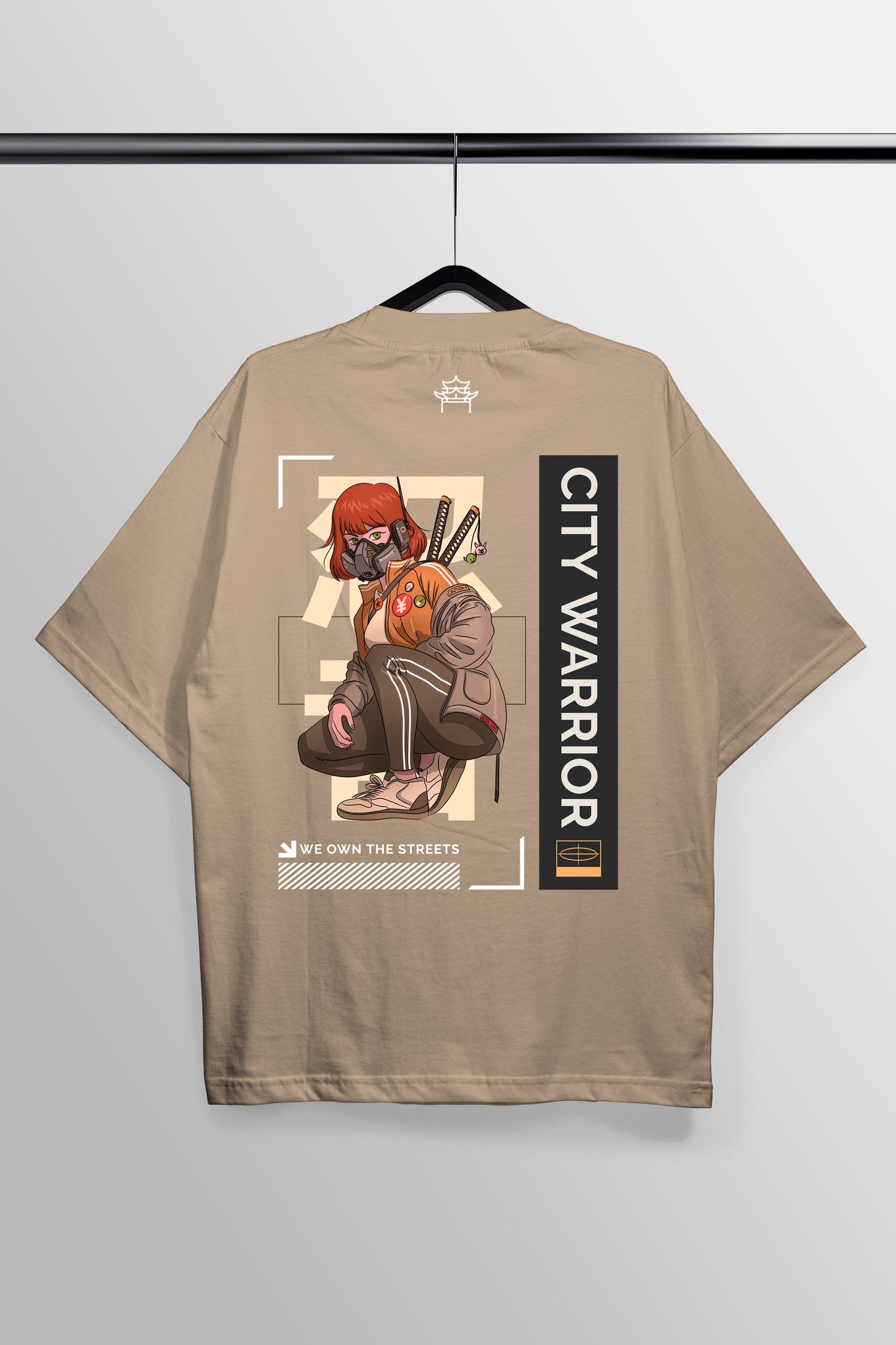 We Own The Streets Peach Oversized Tee