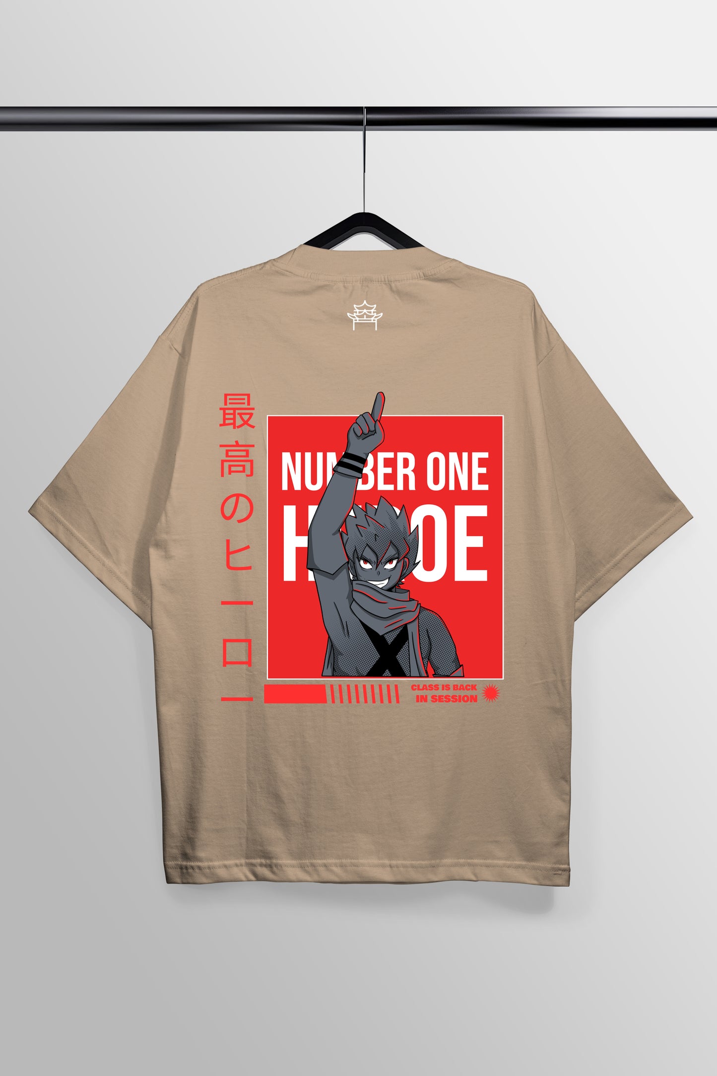 Number One Peach Oversized Tee