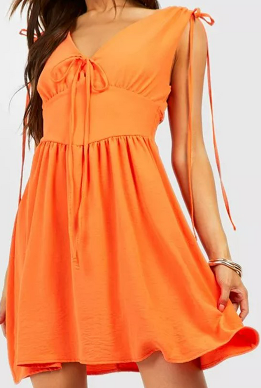 Flippant Orange Dress
