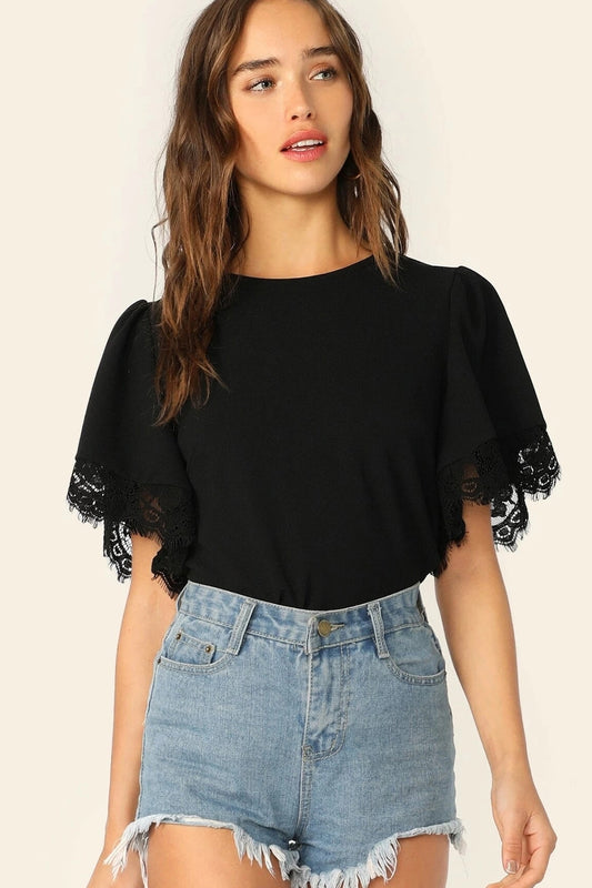 Black Lace Top