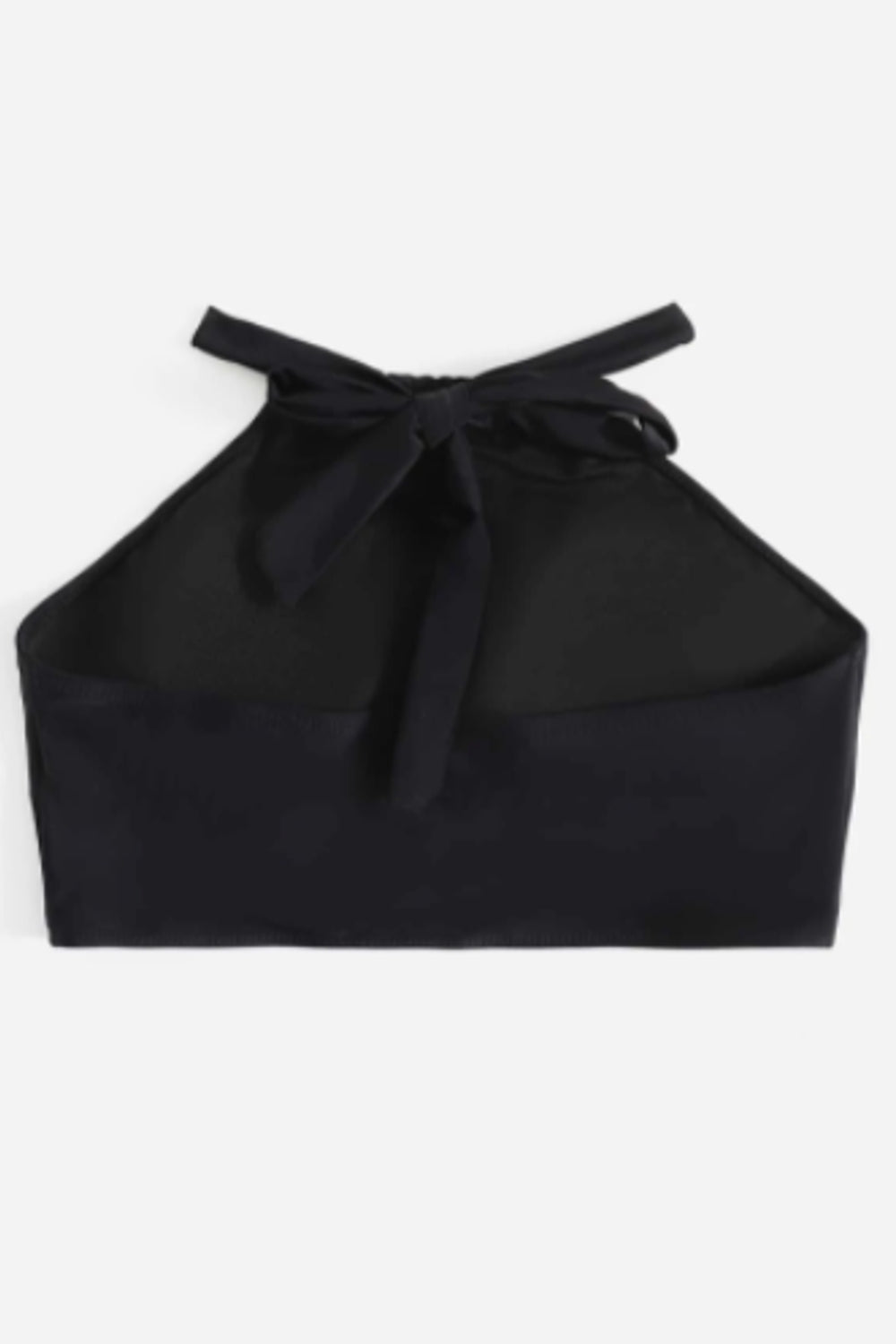 Halter Neck Black Cute Top