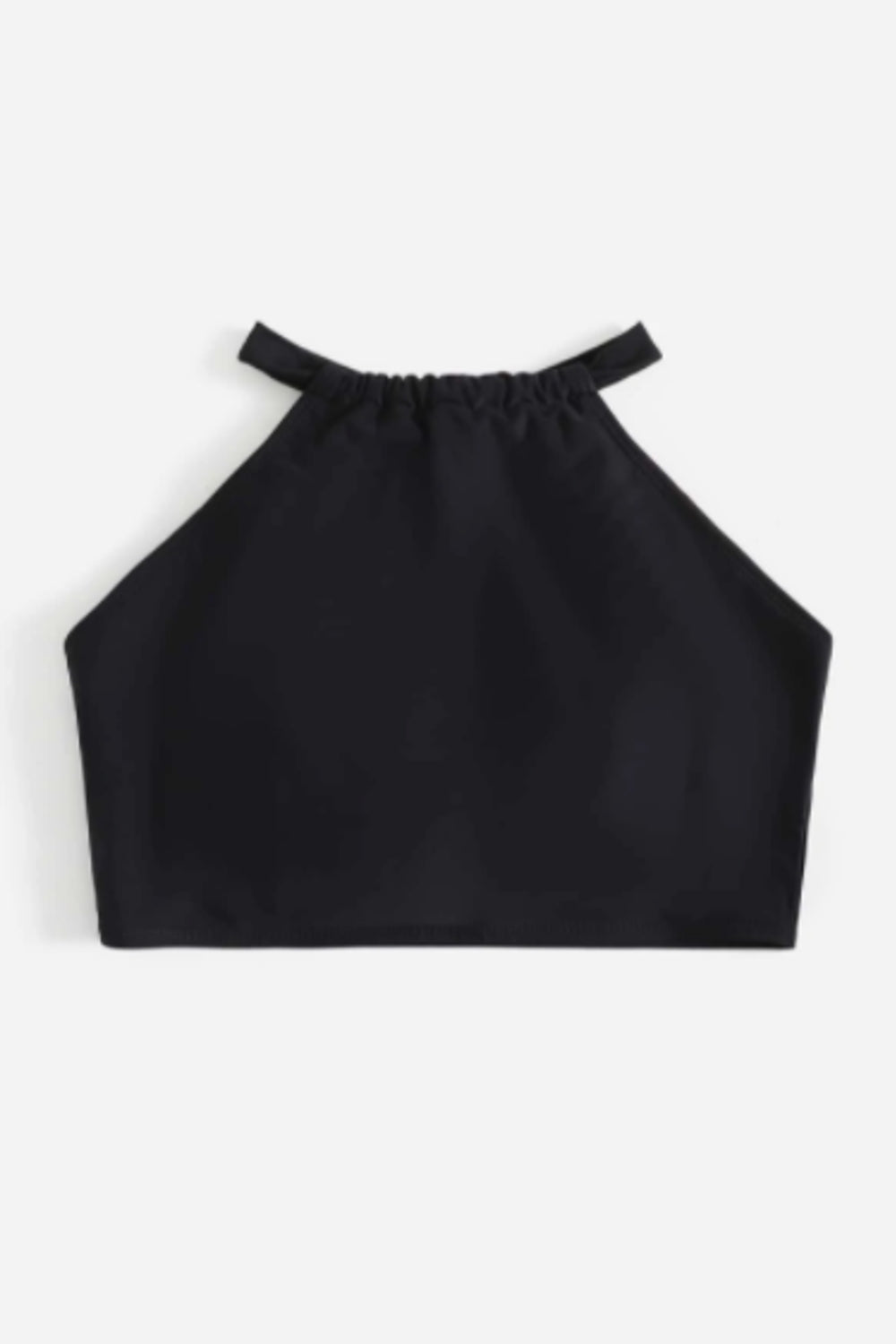 Halter Neck Black Cute Top