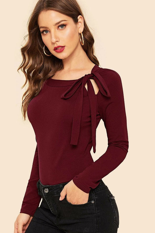 Knot Maroon Top