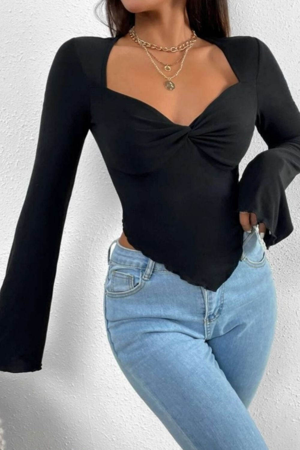 Pretty Sweetheart Neck Top