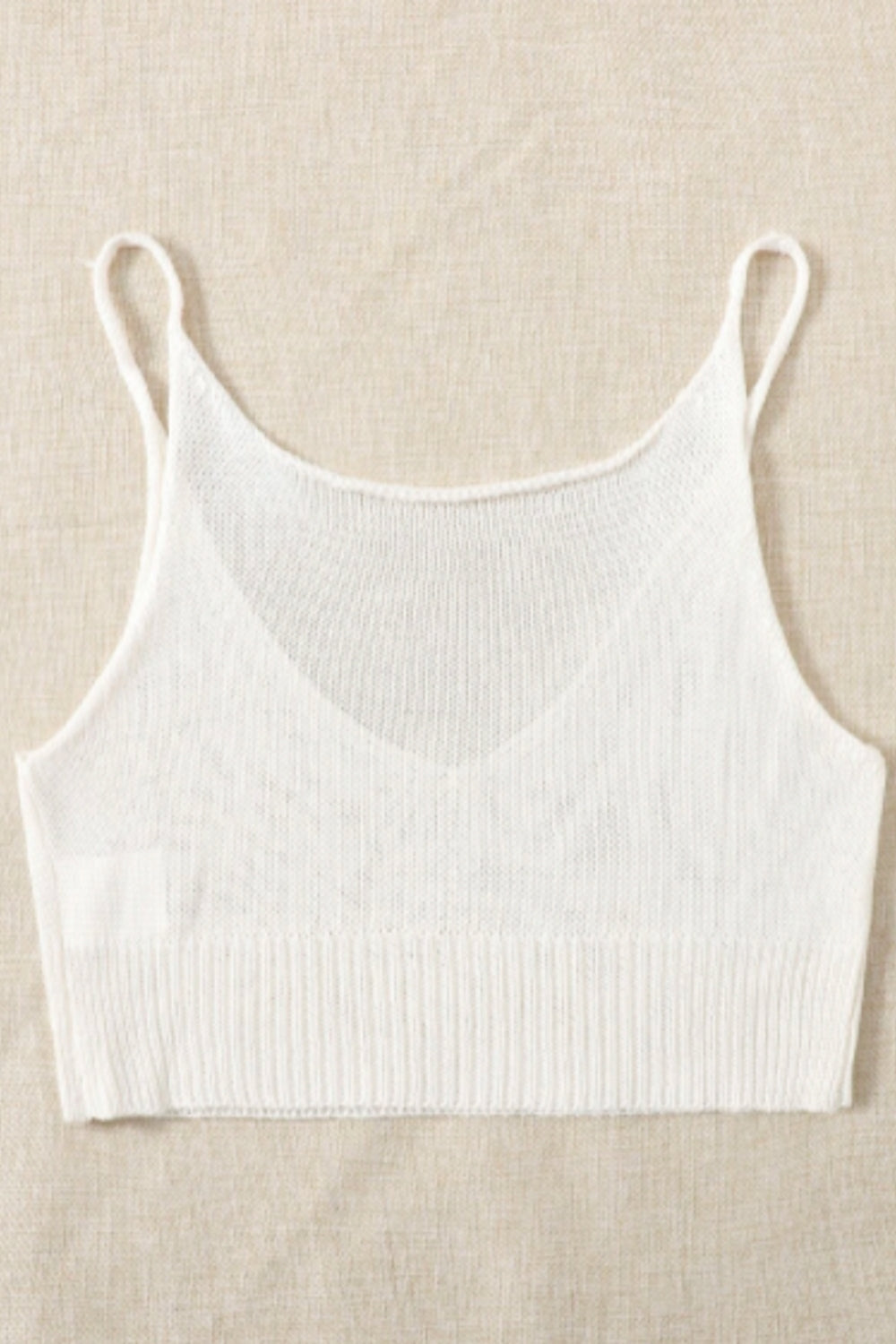 Round Neck White Crop Top