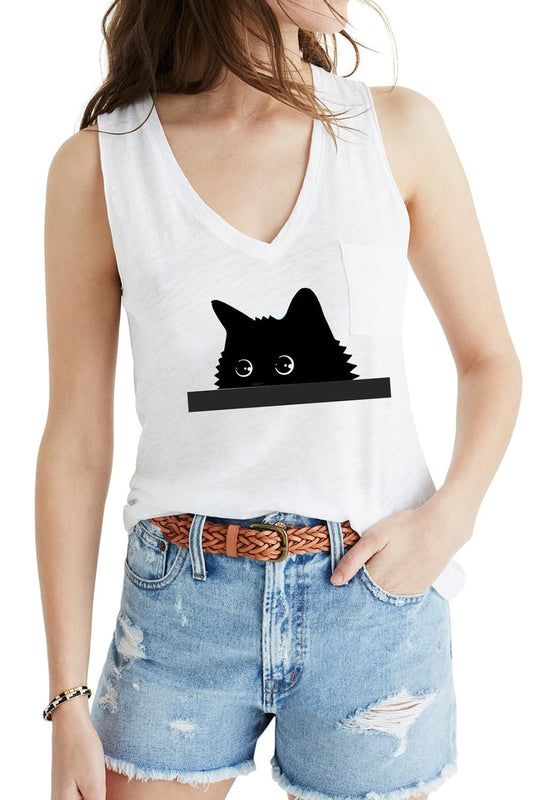 Sam Tank Top White And Black