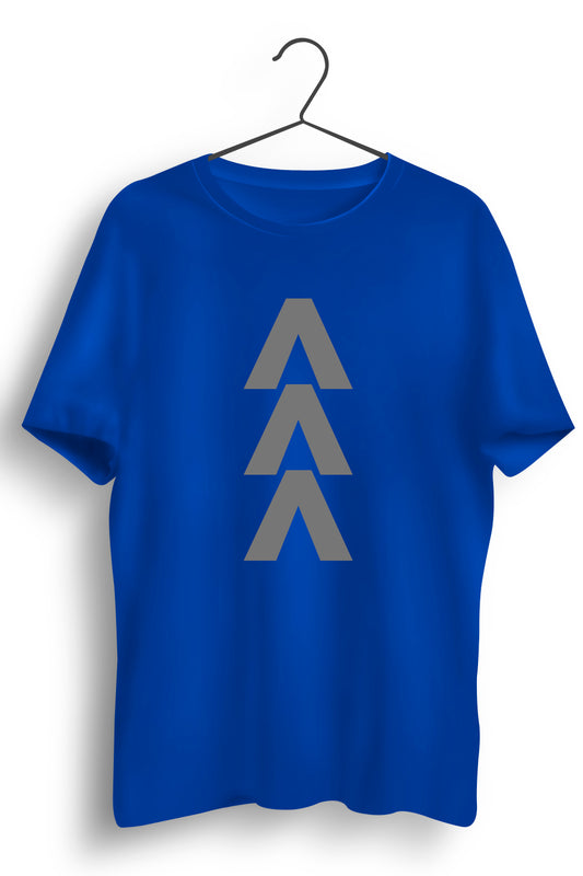 Arrow Up Reflective Print Blue Tshirt