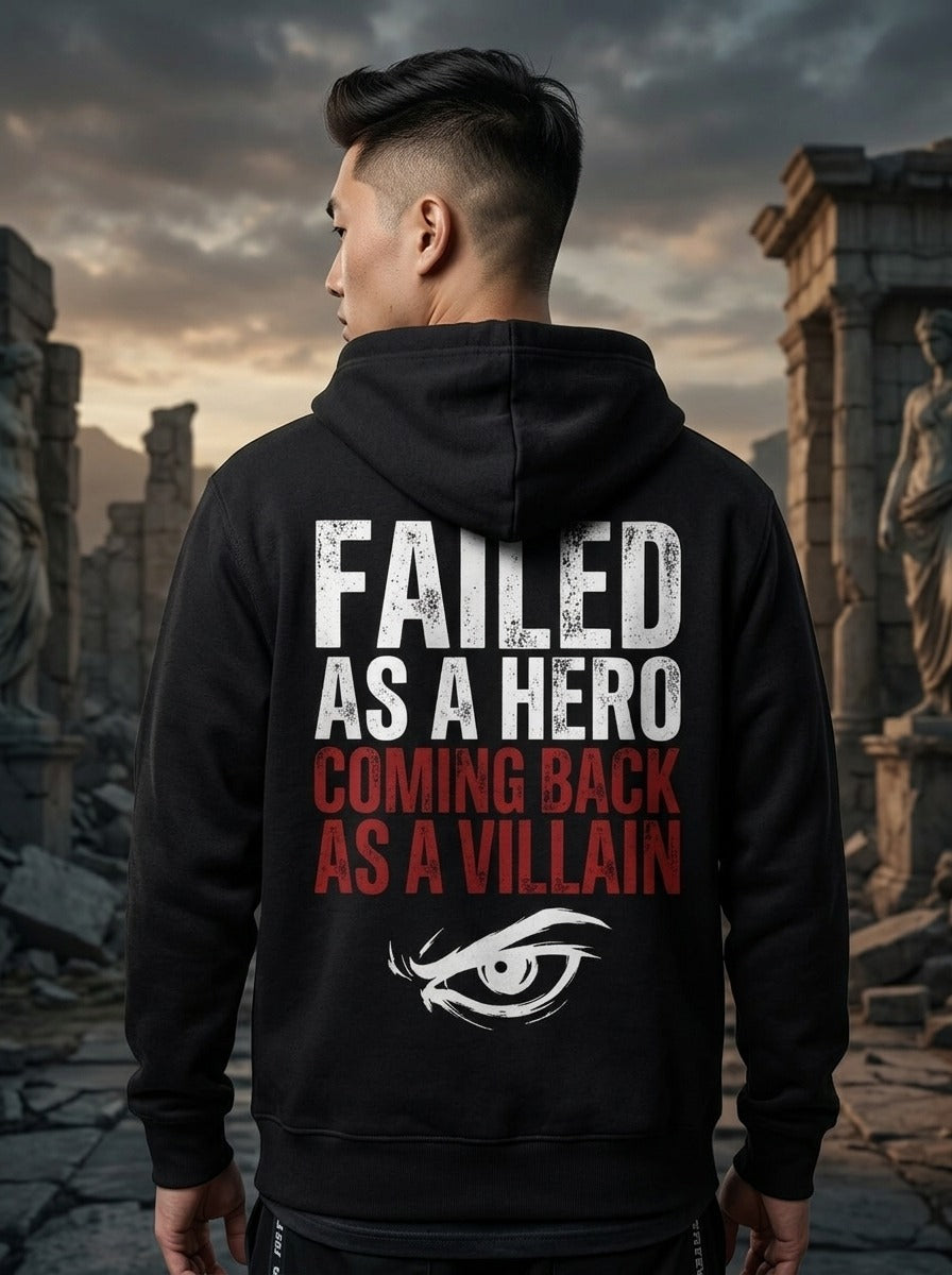 Failed Hero Black Zip Hoodie